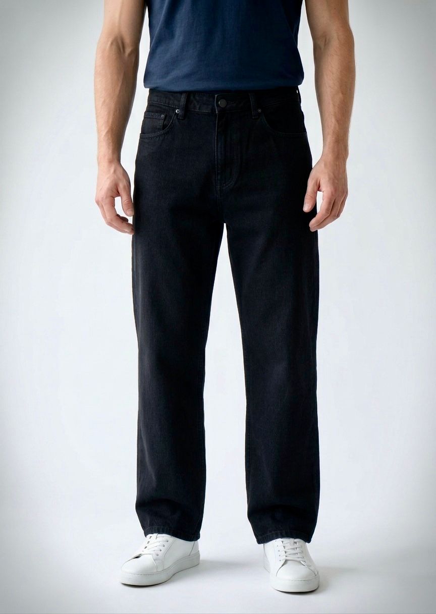 Baggy Fit Denim – Carbon Black