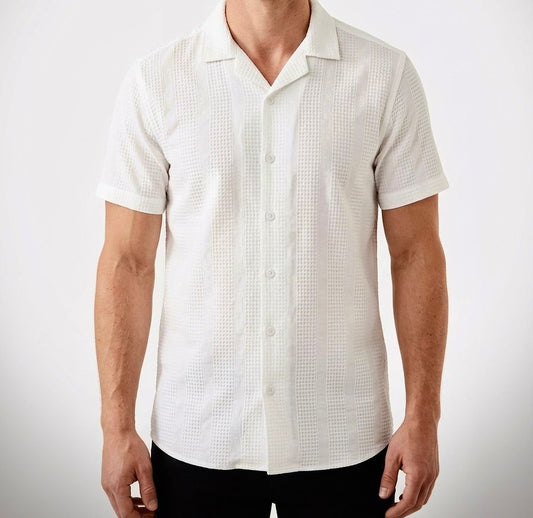 Textured Knitted Cuban Shirt
