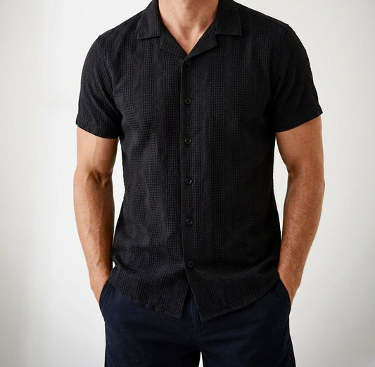 Textured Knitted Cuban Shirt