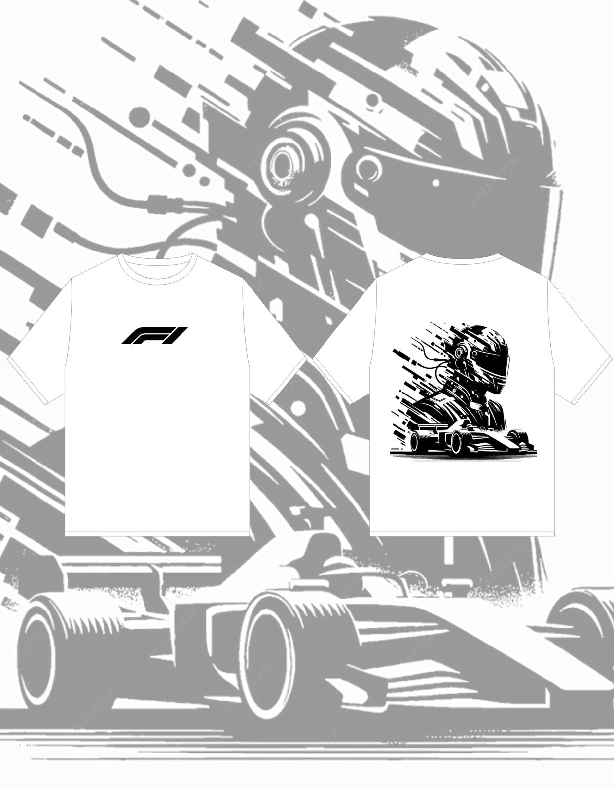 Oversized Graphic Tee - F1