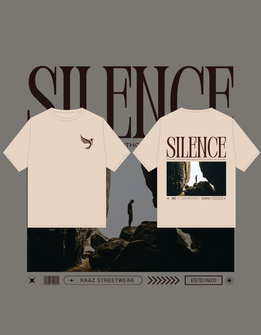 Oversized Graphic Tee - Silence